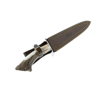 Muela Bear Knife 9254 ruostumattomasta teräksestä valmistettu terä 24cm sarvikuonokahva + nahkatuppi 2