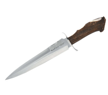 Muela Bear Knife 9254 ruostumattomasta teräksestä valmistettu terä 24cm sarvikuonokahva + nahkatuppi