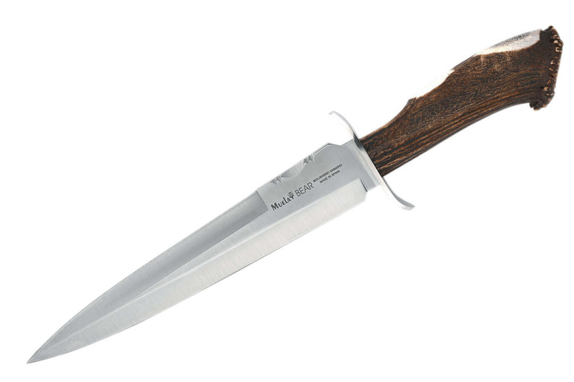 Muela Bear Knife 9254 ruostumattomasta teräksestä valmistettu terä 24cm sarvikuonokahva + nahkatuppi
