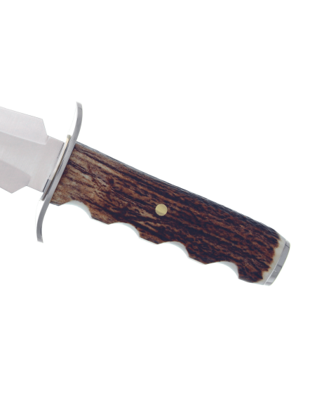 Cuchillo Muela Cerf 9316 24cm hoja acero inoxidable mango asta + funda cuero
