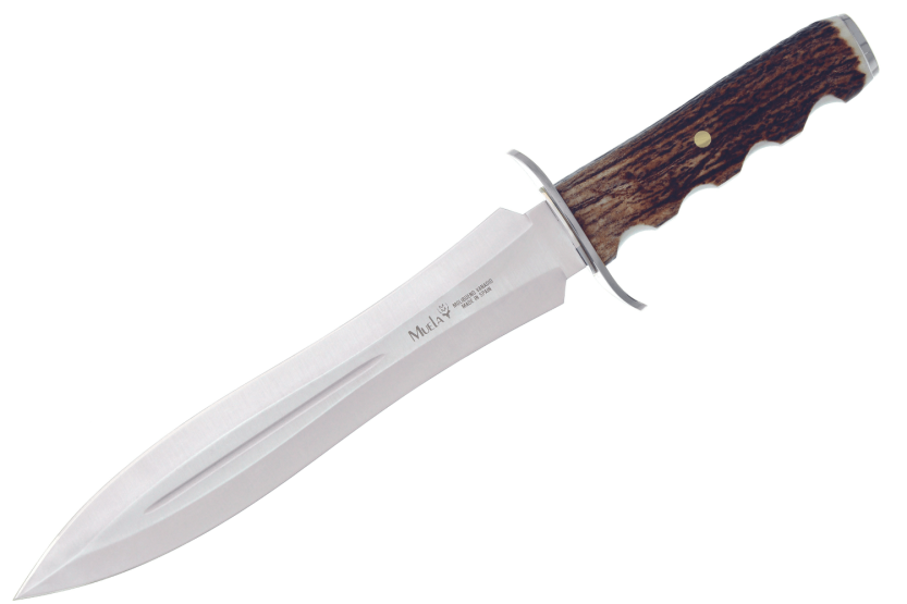 Cuchillo Muela Cerf 9316 24cm hoja acero inoxidable mango asta + funda cuero