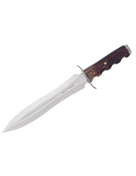 Messer Muela Cerf 9316 Edelstahlklinge 24cm Hirschgeweihgriff + Lederetui