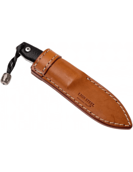 Faca LionSteel M1.GBK Lâmina de 7,5 cm cabo em G10 preto + bainha em pele