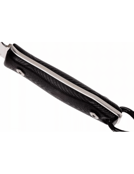 LionSteel M1.GBK coltello 7,5 cm lama nera manico G10 + fodero in pelle