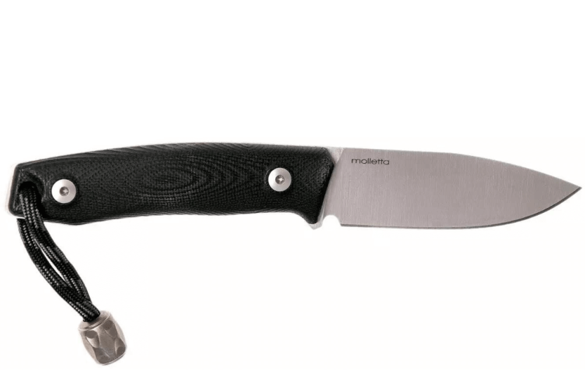 LionSteel M1.GBK coltello 7,5 cm lama nera manico G10 + fodero in pelle
