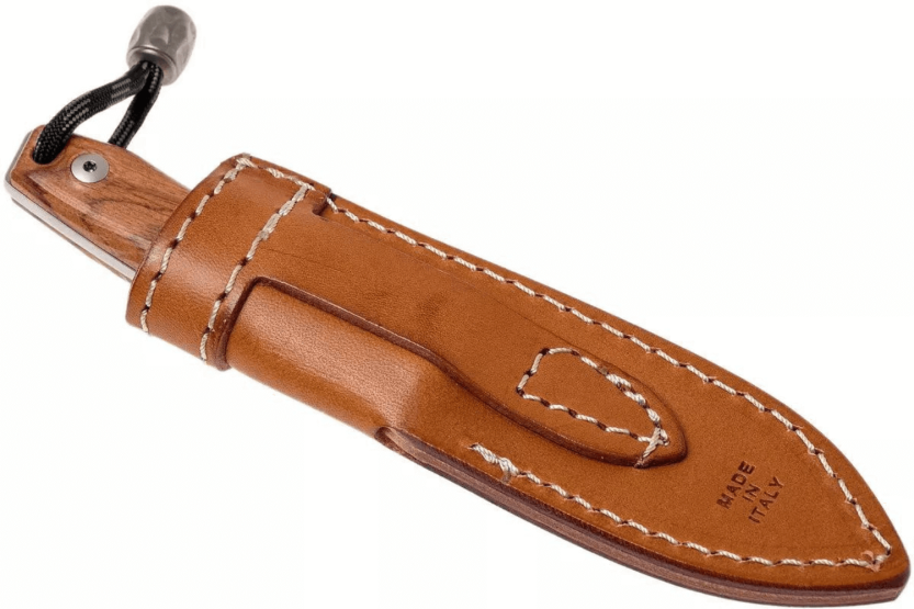 Faca LionSteel M1.ST Lâmina de 7,5 cm Cabo em madeira Santos + bainha em pele