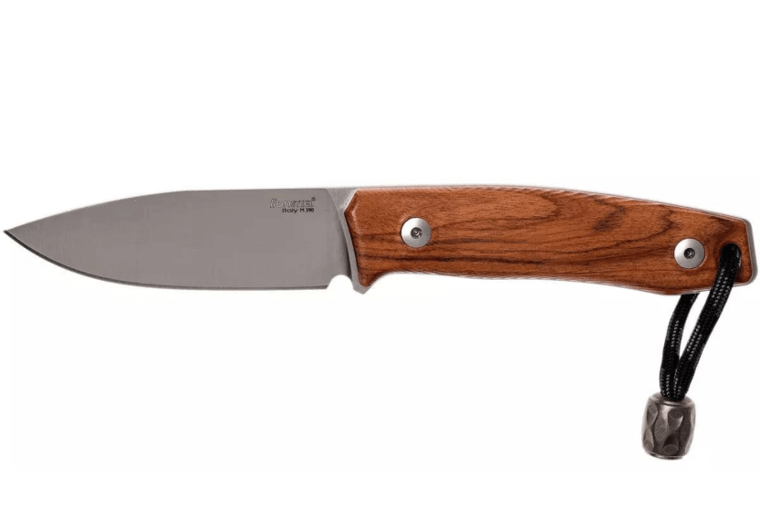 LionSteel M1.ST kniv 7,5 cm blad Santos træhåndtag + læderskede