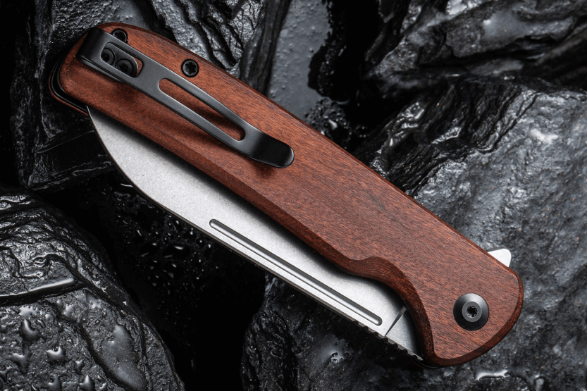 C200223 CIVIVI Chevalier folding knife with 11.2cm Bubinga wood handle