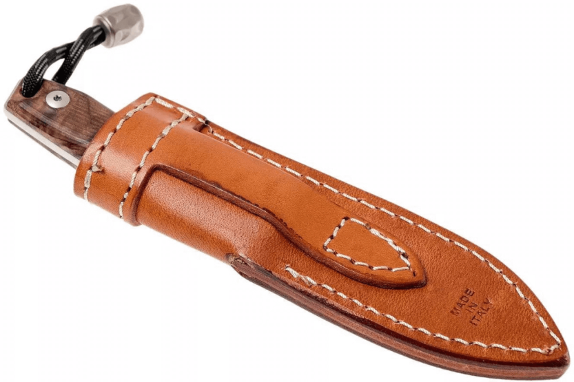 LionSteel M1.WN veitsi 7.5cm terä pähkinäkahva + nahkatuppi