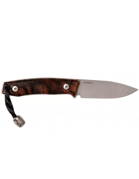 LionSteel M1.WN veitsi 7.5cm terä pähkinäkahva + nahkatuppi