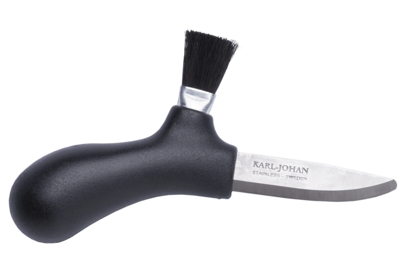 Mora Karl-Johan 10906 mushroom knife 6.2cm stainless steel blade black polypropylene handle + case