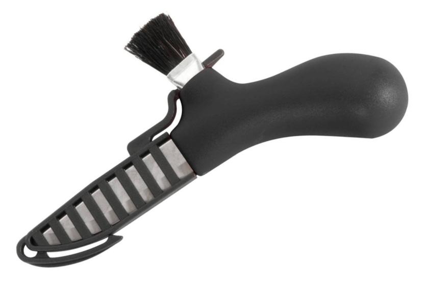 Mora Karl-Johan 10906 navaja champiñón 6,2cm hoja acero inoxidable mango polipropileno negro + estuche