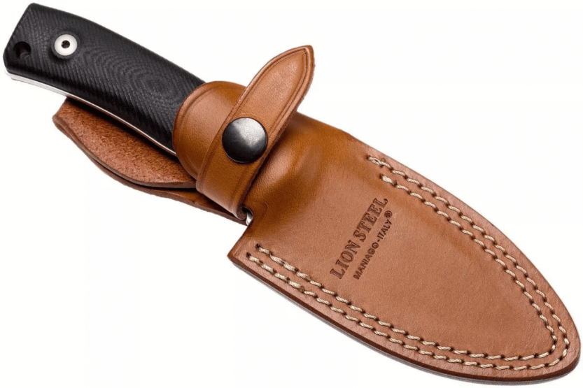 LionSteel M4.G10-kniv 9,5 cm blad G10-håndtak + skinnslire
