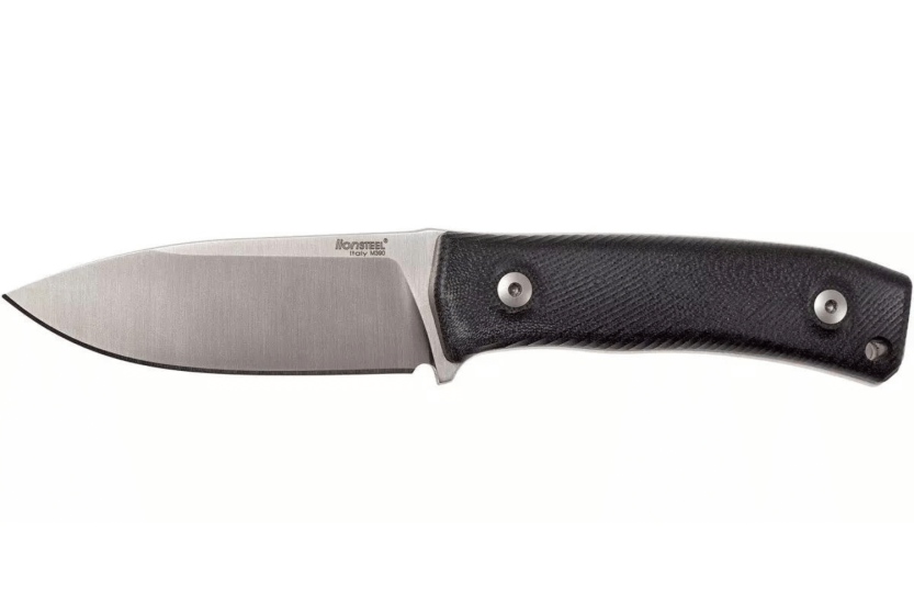 LionSteel M4.G10-kniv 9,5 cm blad G10-håndtag + læderskede