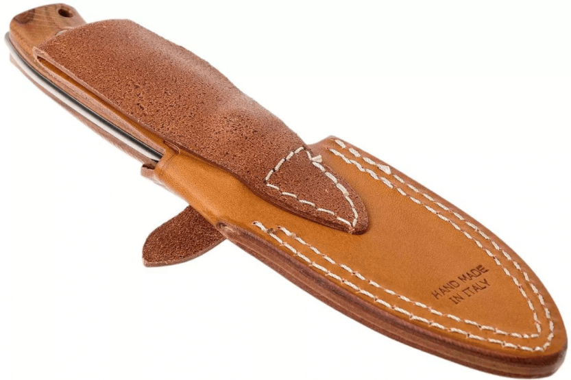 LionSteel M4.ST kniv 9,5 cm blad sandelträhandtag + läderslida