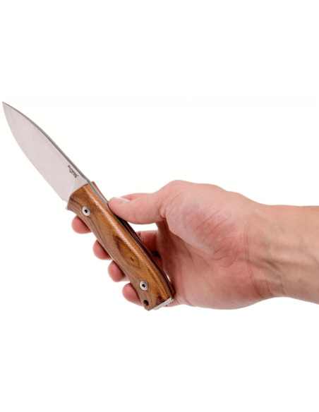 LionSteel M4.ST kniv 9,5 cm blad sandeltrehåndtak + skinnslire