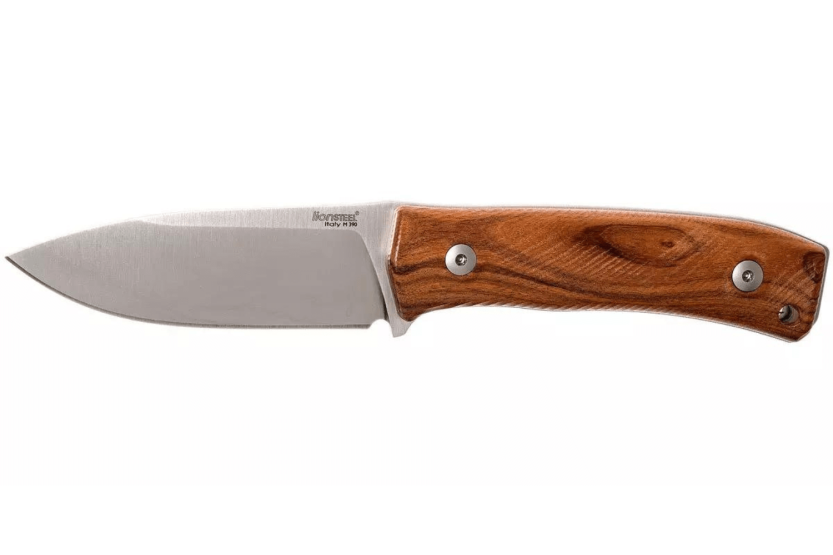 LionSteel M4.ST kniv 9,5 cm blad sandeltrehåndtak + skinnslire
