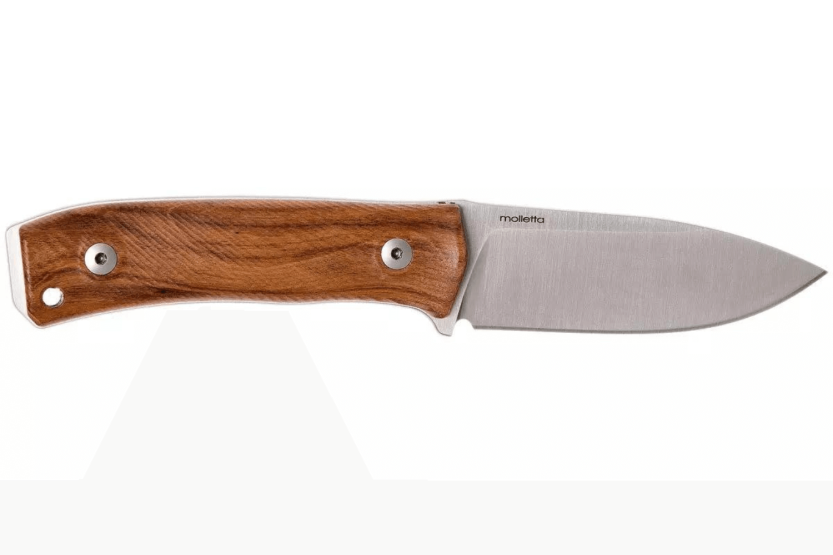 LionSteel M4.ST mes 9,5cm lemmet sandelhout handgreep + lederen schede