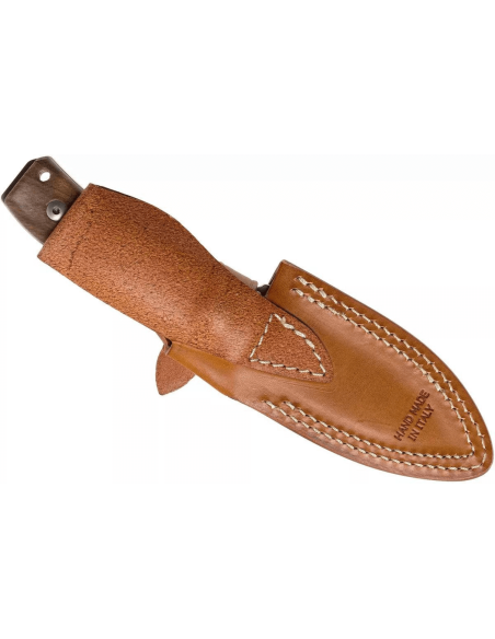 Faca LionSteel M4.WN Lâmina de 9,5 cm cabo em nogueira + bainha em pele