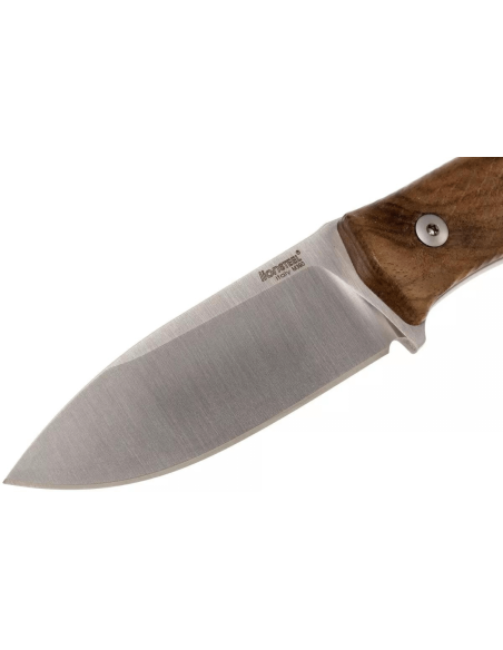 Faca LionSteel M4.WN Lâmina de 9,5 cm cabo em nogueira + bainha em pele