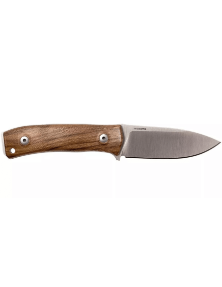 LionSteel M4.WN kniv 9,5 cm blad valnötshandtag + läderslida