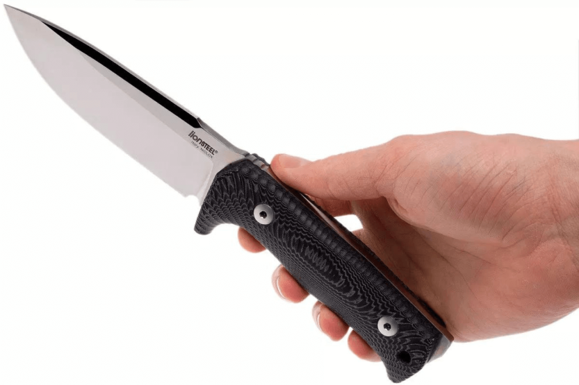 LionSteel T5.MI kniv 12,8 cm svart micartahåndtak + skinnslire