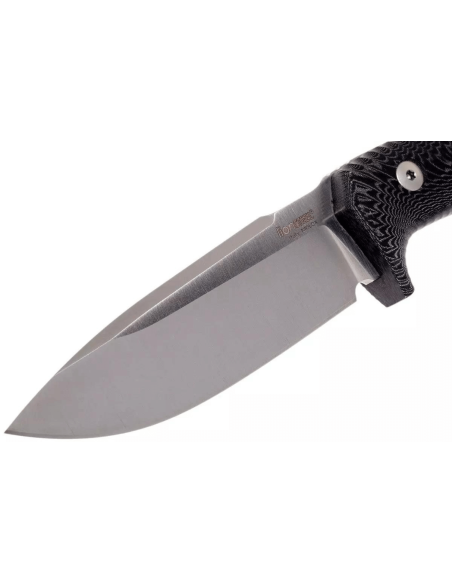 Cuchillo LionSteel T5.MI 12.8cm mango de micarta negra + funda de cuero