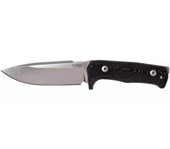 LionSteel T5.MI veitsi 12.8cm musta micarta kahva + nahkatuppi
