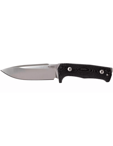 LionSteel T5.MI Messer Klinge 12,8cm Griff aus schwarzem Micarta + Lederetui