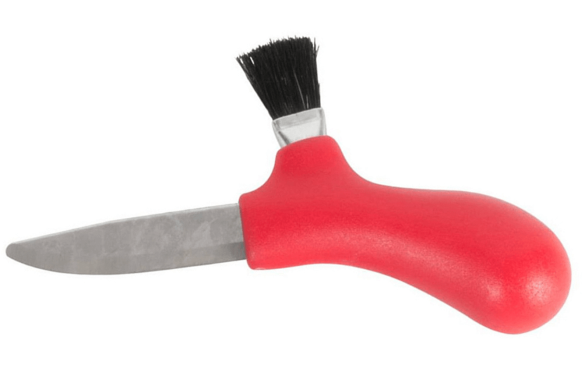 Mora Karl-Johan 12206 navaja para setas 6,2cm hoja acero inoxidable mango polipropileno rojo + estuche