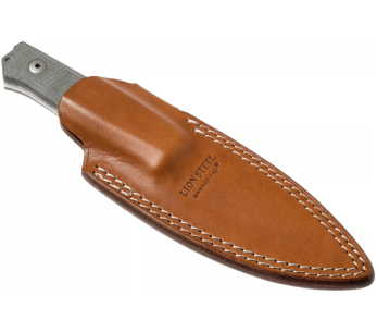 LionSteel B40.CVG kniv 10,3 cm blad grønt micartahåndtak + skinnslire 2