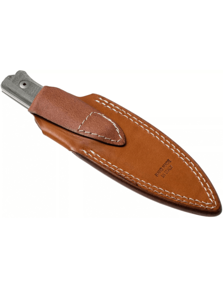 LionSteel B40.CVG mes 10,3cm lemmet groen micarta handvat + lederen schede