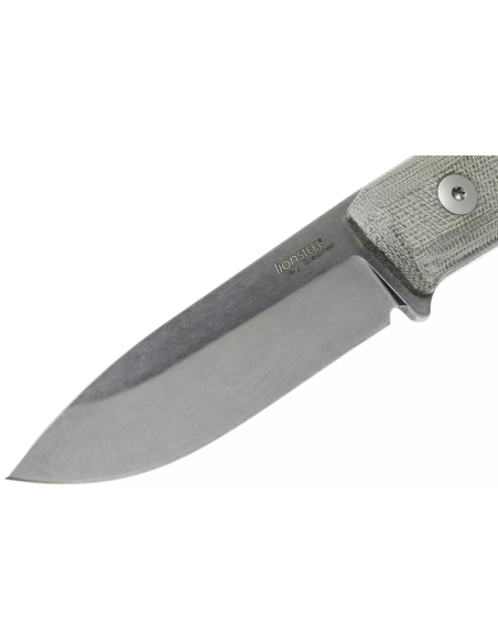 LionSteel B40.CVG mes 10,3cm lemmet groen micarta handvat + lederen schede