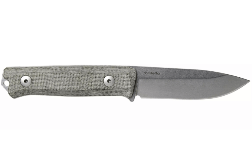 LionSteel Messer B40.CVG Klinge 10,3cm Micarta Griff grün Scheide + Lederetui