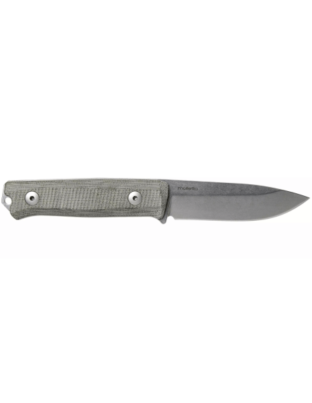 LionSteel B40.CVG kniv 10,3cm blad grönt micarta handtag slida + läderslida
