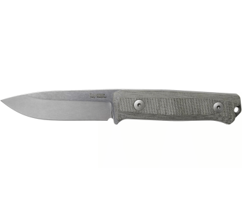 LionSteel B40.CVG kniv 10,3cm blad grönt micarta handtag slida + läderslida