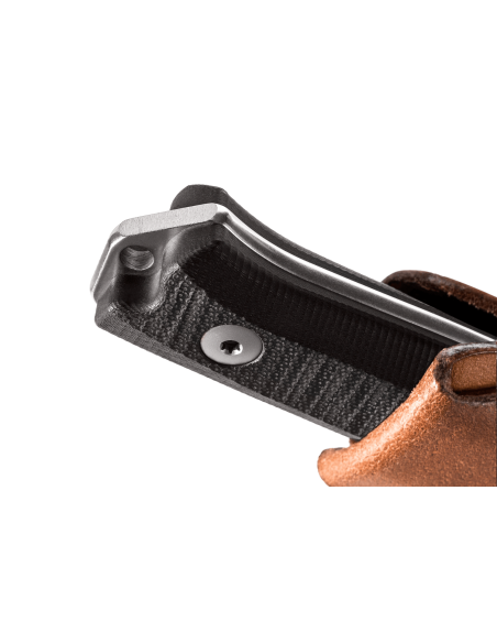 LionSteel B40.GBK coltello 10,3 cm lama nera manico G10 + fodero in pelle