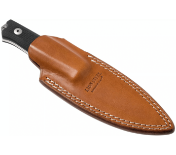 LionSteel B40.GBK coltello 10,3 cm lama nera manico G10 + fodero in pelle 2
