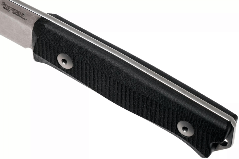LionSteel B40.GBK kniv 10,3 cm blad sort G10 håndtag + læderskede