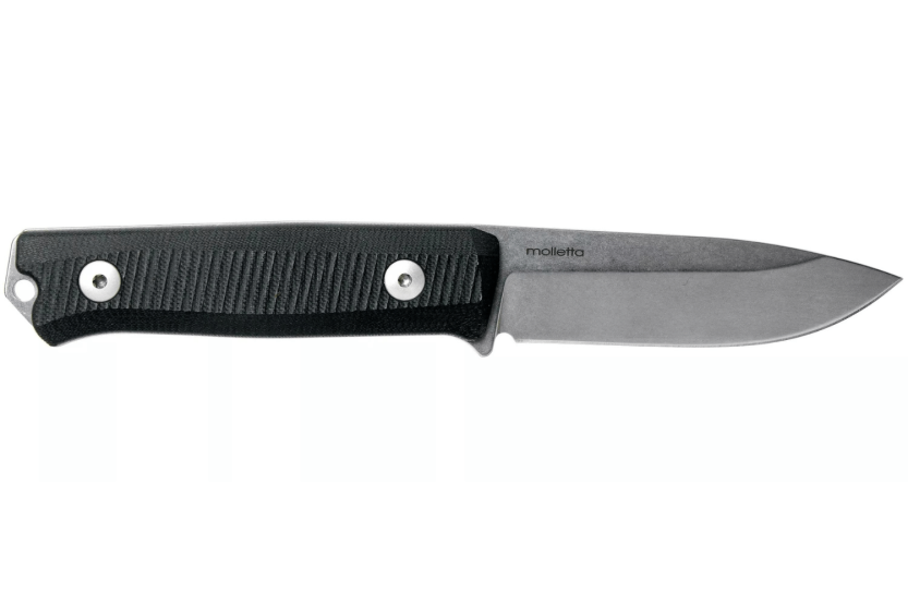 LionSteel B40.GBK kniv 10,3 cm blad svart G10-håndtak + skinnslire