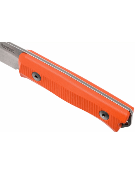 LionSteel Messer B40.GOR Klinge 10,3cm Griff aus G10 orange + Lederetui