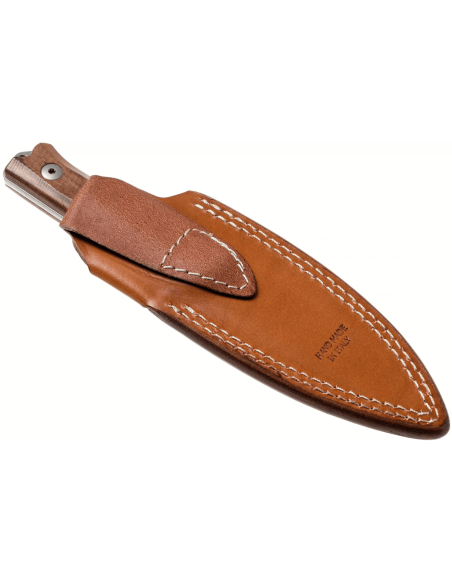 Faca LionSteel B40.ST com 10,3 cm de lâmina em sândalo + bainha em pele
