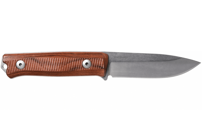 LionSteel B40.ST kniv 10,3 cm blad sandelträhandtag + läderslida