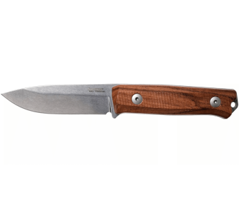LionSteel B40.ST veitsi 10.3cm terä santelipuu kahva + nahkatuppi