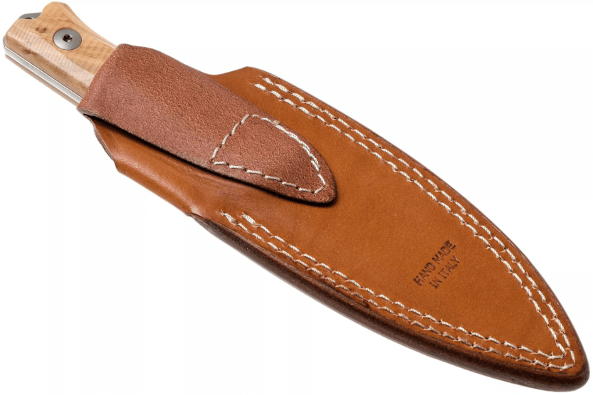 Cuchillo LionsSteel B40.UL 10,3cm mango de madera de olivo + funda de cuero
