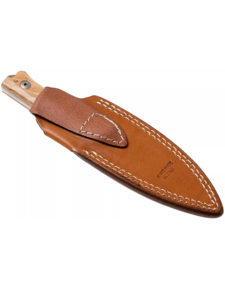 Cuchillo LionsSteel B40.UL 10,3cm mango de madera de olivo + funda de cuero