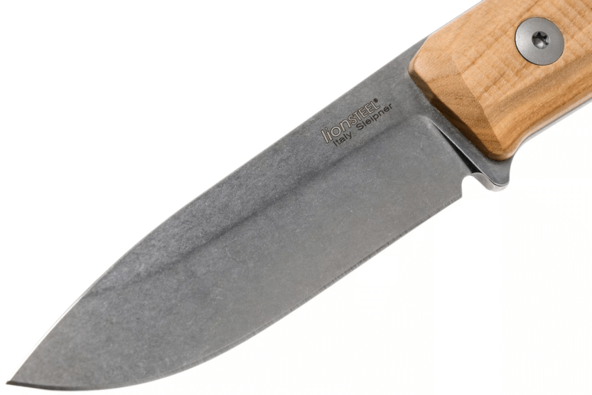 Cuchillo LionsSteel B40.UL 10,3cm mango de madera de olivo + funda de cuero