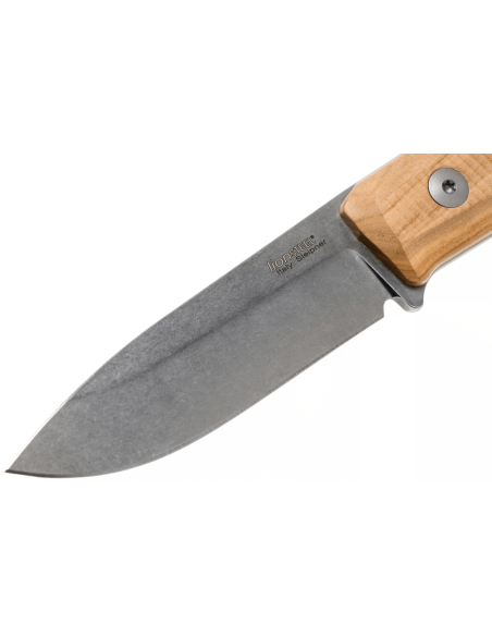 Cuchillo LionsSteel B40.UL 10,3cm mango de madera de olivo + funda de cuero