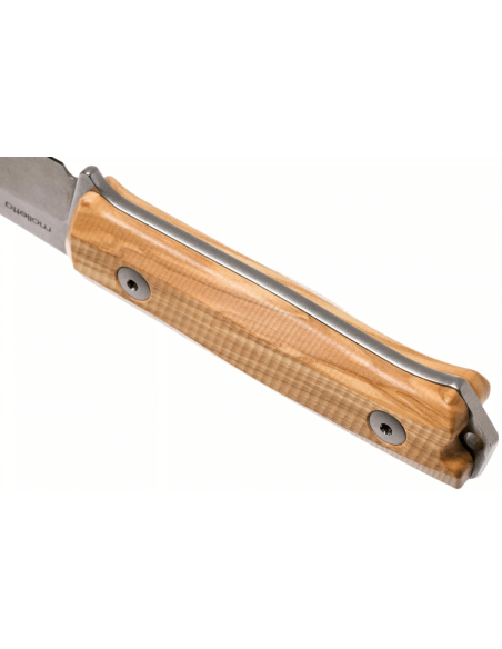 LionsSteel B40.UL veitsi 10.3cm terä oliivipuinen kahva + nahkatuppi