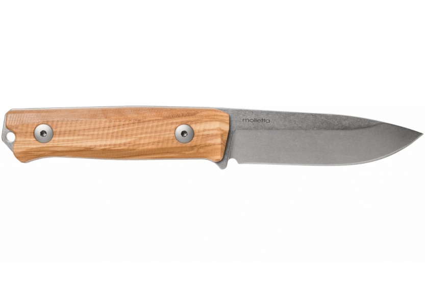 Cuchillo LionsSteel B40.UL 10,3cm mango de madera de olivo + funda de cuero